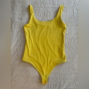Yellow Scoop Neck Bodysuit
